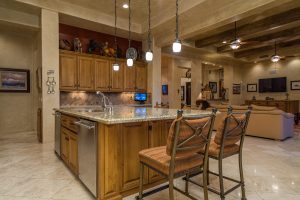 large island in custom built luxury kitchen Scottsdale
